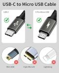 ZIWODIV 0.2M USB C to Micro USB Cable