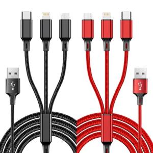 3-in-1 USB-C Charging Cable, 4.1ft