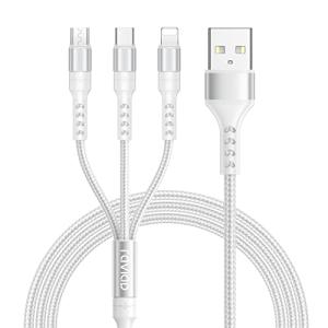 RAVIAD 3-in-1 Nylon Braided Multi Charger Cable