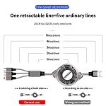 SDBAUX 3-in-1 Retractable USB Charger Cable