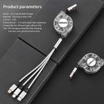 SDBAUX 3-in-1 Retractable USB Charger Cable
