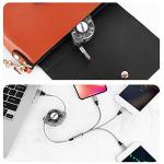 SDBAUX 3-in-1 Retractable USB Charger Cable