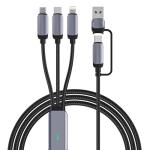 5-in-1 100W Nylon Braided Charging Cable 6Ft