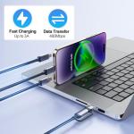 5-in-1 100W Nylon Braided Charging Cable 6Ft