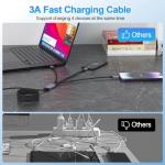 5-in-1 100W Nylon Braided Charging Cable 6Ft