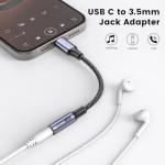 USB-C to 3.5mm Headphone Adapter for iPhone, Samsung