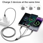 3-in-1 Nylon Braided Charger Cable 1.2M