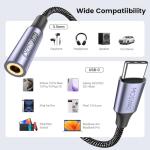 USB-C to 3.5mm Headphone Adapter for iPhone, Samsung