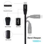 Fasgear 1M Nylon USB-C to Micro USB Cable