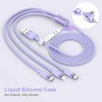 3-in-1 Fast Charging Cable with USB-C, Lightning, Micro USB