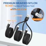 3-in-1 USB-C Multi Charging Cable 1.25M