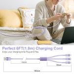3-in-1 Fast Charging Cable with USB-C, Lightning, Micro USB