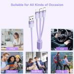 3-in-1 Fast Charging Cable with USB-C, Lightning, Micro USB