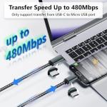 USB-C to Micro USB 3.3FT Braided Charging Cable