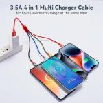 4-in-1 Fast Charging USB-C Cable 35CM