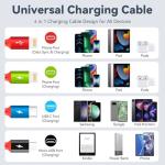 4-in-1 Fast Charging USB-C Cable 35CM
