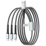 3-in-1 Braided Multi Charger Cable 1.2M