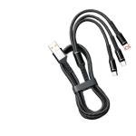 3-in-1 Nylon Braided Multi Charger Cable 2-Pack