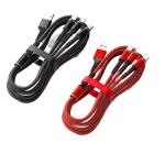 3-in-1 Nylon Braided Multi Charger Cable 2-Pack