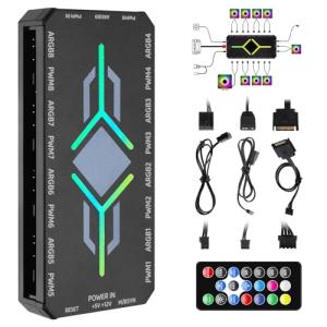 Lyai 2-in-1 RGB Fan Hub with Controller