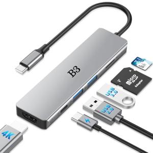 6-in-1 USB-C Hub with HDMI and Data Ports