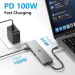 6-in-1 USB-C Hub with HDMI and Data Ports