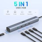 USB-C 5-in-1 Video Hub with 4K Display