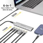 Slim 6-in-1 USB-C Hub with 4K Video