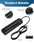 7-Port USB 3.0 Powered Hub with 1M Cable