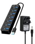 7-Port USB 3.0 Hub with Power and Switches
