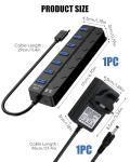 7-Port USB 3.0 Hub with Power and Switches