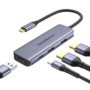 4-in-1 USB-C Hub with Dual 4K HDMI Output