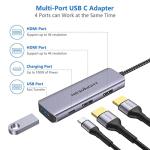 4-in-1 USB-C Hub with Dual 4K HDMI Output