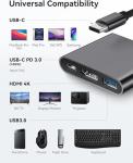 3-in-1 USB-C to HDMI Multiport Adapter Hub