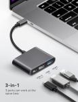 3-in-1 USB-C to HDMI Multiport Adapter Hub