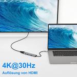 JESWO 7-in-1 USB-C Hub with 4K HDMI