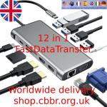 12-in-1 USB-C Multiport Hub Dual HDMI/USB 3.0