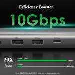 6-in-1 USB-C Hub for Dell, HP, Lenovo