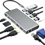 12-in-1 USB-C Multiport Hub Dual HDMI/USB 3.0