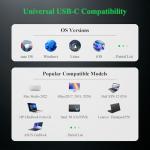 6-in-1 USB-C Hub for Dell, HP, Lenovo