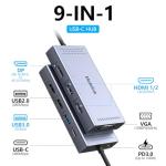 Melelink 9-in-1 USB-C Docking Station for Laptops