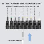 9-in-1 USB-C Power Adapter for Baby Monitors