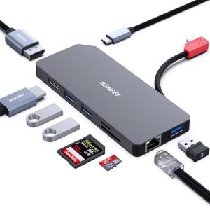 BENFEI 9-in-1 Portable USB-C Docking Station