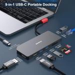 BENFEI 9-in-1 Portable USB-C Docking Station