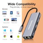 KRISUHO 8-in-1 USB-C Multiport Hub and Adapter