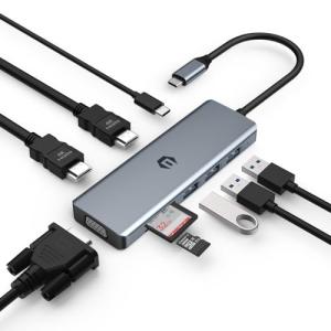 Tiergrade 9-in-1 USB-C Hub for Dual Monitors