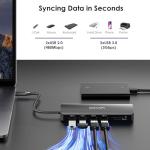 WAVLINK 12-in-1 USB C Triple Monitor Hub