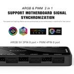 RGB Fan Hub with PWM Controller and Magnetic Base