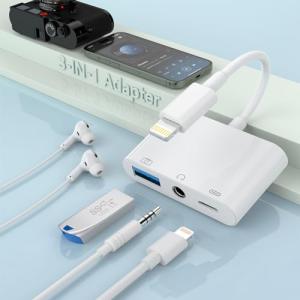 3-in-1 Lightning to 3.5mm Adapter for iPhone