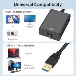 AXFEE USB to HDMI Adapter, 1080P Full HD